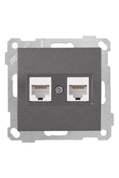 2100 141 0195Candela Mek+Tuş Data Prizi 2*Rj45 (Cat6) - FümeCandela Mek+Tuş Data Prizi 2*Rj45 (Cat6) - Füme | MUTLUSAN{ubercoelektromarket}