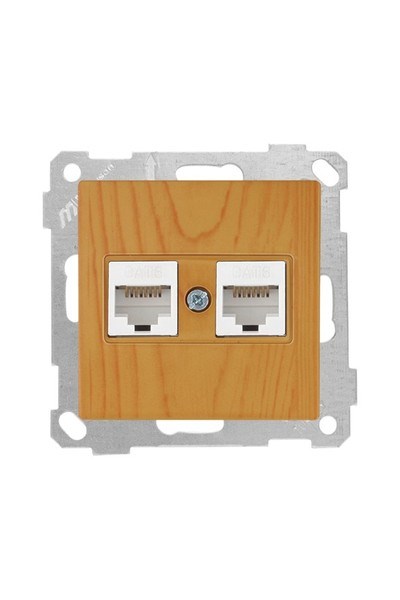 2100 141 0158Candela Mek+Tuş Data Prizi 2*Rj45 (Cat6) - MeşeCandela Mek+Tuş Data Prizi 2*Rj45 (Cat6) - Meşe | MUTLUSAN{ubercoelektromarket}