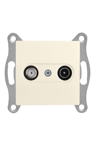 2100 156 0202Candela Mek+Tuş TV-Sat Prizi (Geçişli) 4DB/F Konnektörlü - KremCandela Mek+Tuş TV-Sat Prizi 4DB-F Konnektörlü - Krem{ubercoelektromarket}