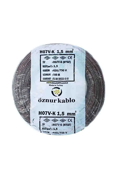 OZN-NYAF(1x1.5mm²)-KHVÖznur NYAF 1x1.5mm Kahverengi Renk Kablo