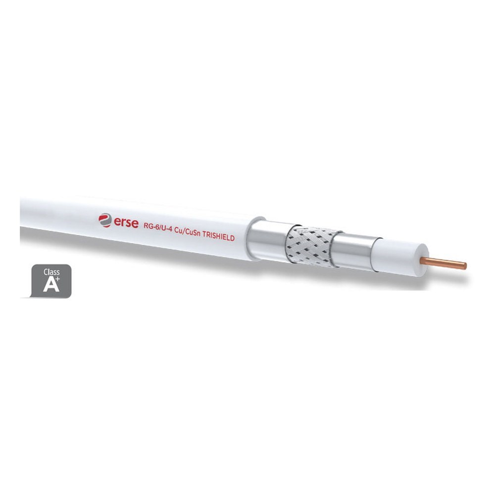 ERSE FDER127300100102GErse COAXIAL RG 6/U-4 Cu/CuSn TRISHIELD Class A+ HFFR Koaksiyel (Anten) KablosuErse COAXIAL RG 6-U-4 Cu-CuSn TRISHIELD Class A+ HFFR Anten{ubercoelektromarket}