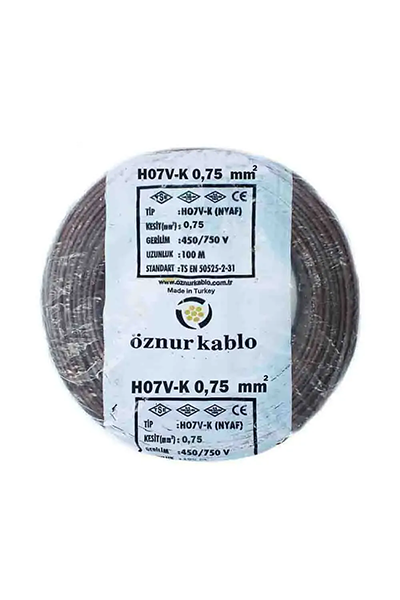 OZN-NYAF(1x0.75mm²)-KHVÖznur NYAF 1x0,75mm² Kahverengi Kablo