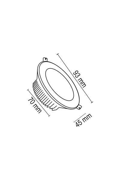 Forlife FL-2067 3200K Günışığı 5W Beyaz Kasa Mercekli Cob Led Armatür