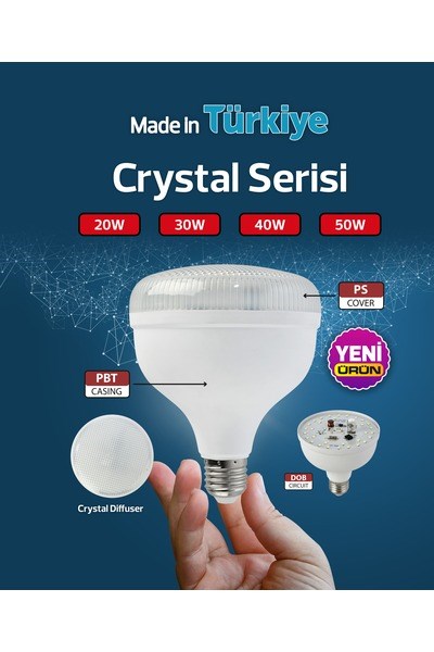 001-016-1020 BHoroz 001-016-1020 Crystal 20W Led Ampul 6400K Beyaz 175-250V E27Horoz 001-016-1020 Crystal 20W Led Ampul 6400K Beyaz 175-250V E27{ubercoelektromarket}