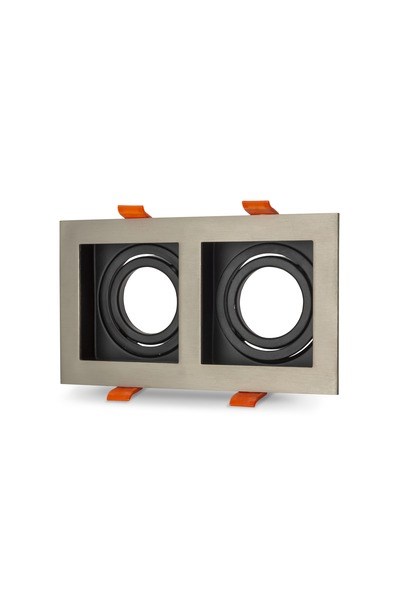 VGUK5233Kare 2li Saten Dekoratif GU10 Spot KasaKare 2li Saten Dekoratif GU10 Spot Kasa | Voltek{ubercoelektromarket}