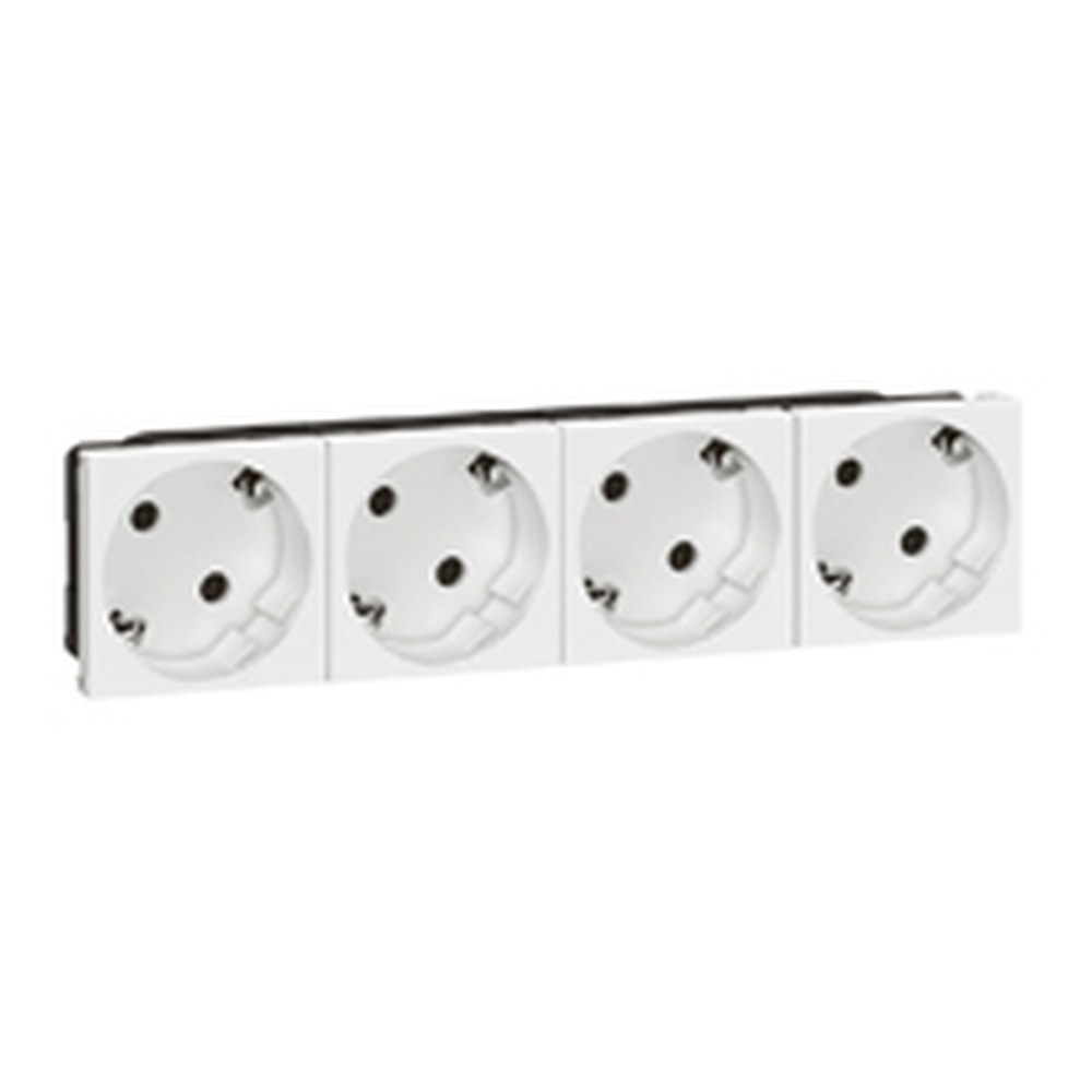 LEGRAND 077254Legrand Alman STD. 45º Açılı Otomatik Bağlantılı Topraklı Prizler - 4x45° açılı - BeyazLegrand Alman STD. 45º Açılı Otomatik Bağlantılı Topraklı{ubercoelektromarket}