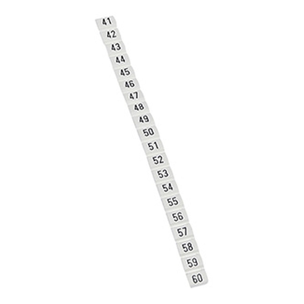 LEGRAND 038152Legrand CAB 3 İşaretleme Sistemi - Kablo ve klemens işaretleme - Rakam 41'den 60'a kadar - Kesit 0,5-1,5 mm²Legrand CAB 3 İşaretleme Sistemi - Kablo ve klemens{ubercoelektromarket}