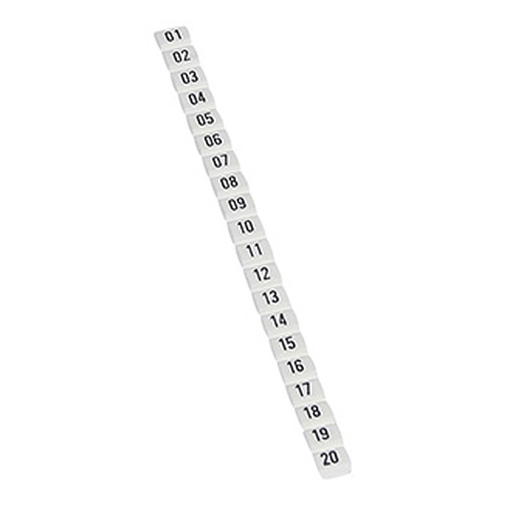 LEGRAND 038150Legrand CAB 3 İşaretleme Sistemi - Kablo ve klemens işaretleme - Rakam 01'den 20'ye kadar - Kesit 0,5-1,5 mm²Legrand CAB 3 İşaretleme Sistemi - Kablo ve klemens{ubercoelektromarket}