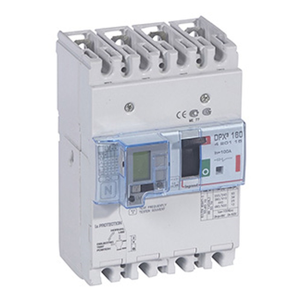 LEGRAND 420115Legrand DPX3 160 Kompakt Şalter - Termik manyetik - 4 kutup - Entegre kaçak akım modüllü - Icu(kA) 36 - In(A) 100Legrand DPX3 160 Kompakt Şalter - Termik manyetik - 4 kutup{ubercoelektromarket}
