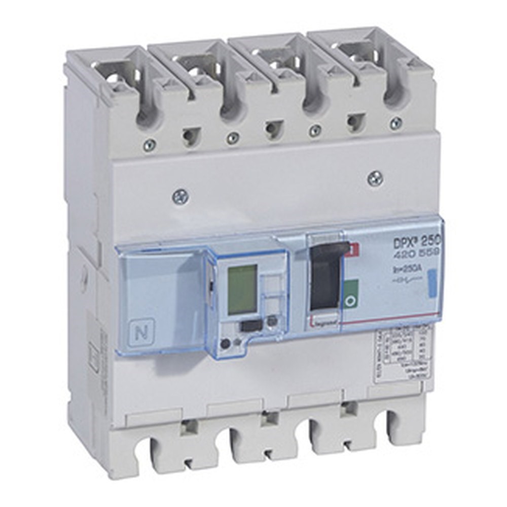 LEGRAND 420559Legrand DPX3 250 Kompakt Şalter - Elektronik (toprak hatasına karşı koruma) - 4 kutup - Icu(kA) 50 - In(A) 250Legrand DPX3 250 Kompakt Şalter - Elektronik (toprak{ubercoelektromarket}