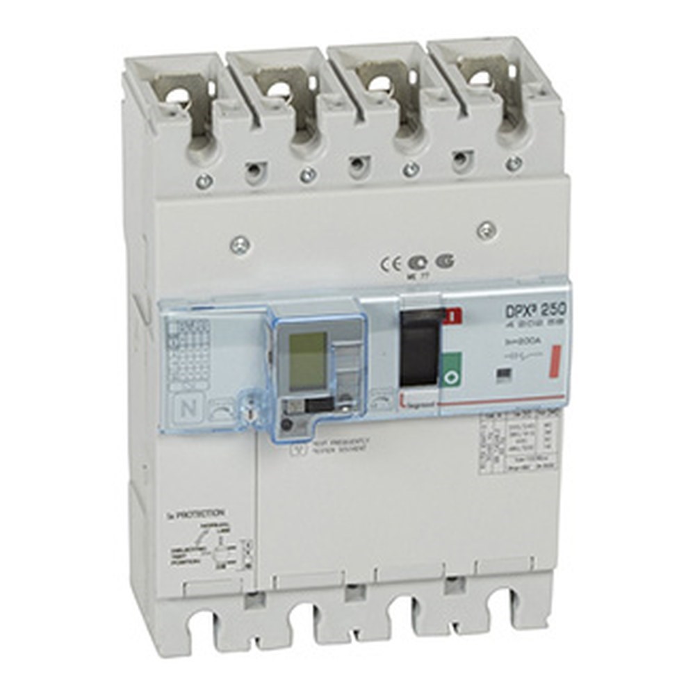 LEGRAND 420258Legrand DPX3 250 Kompakt Şalter - Termik manyetik - 4 kutup - Entegre kaçak akım modüllü - Icu(kA) 36 - In(A) 200Legrand DPX3 250 Kompakt Şalter - Termik manyetik - 4 kutup{ubercoelektromarket}