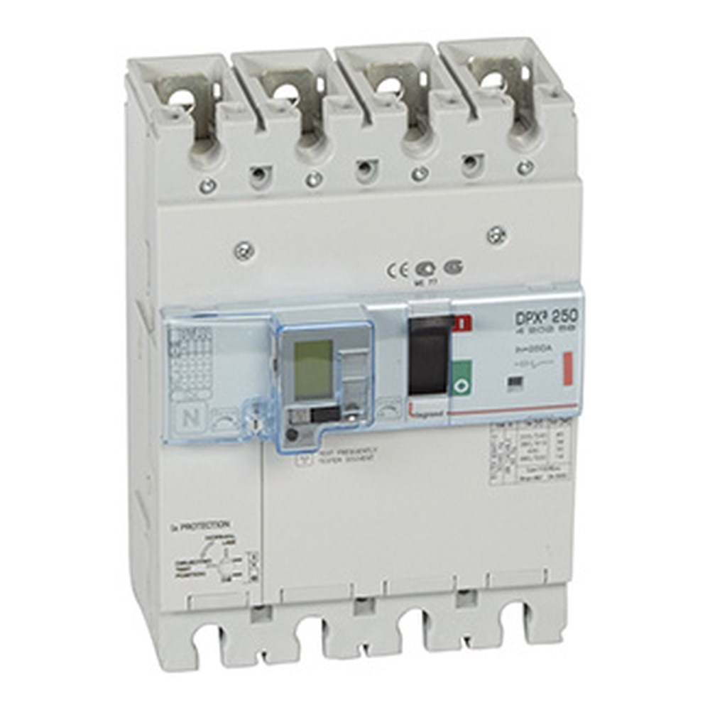 LEGRAND 420259Legrand DPX3 250 Kompakt Şalter - Termik manyetik - 4 kutup - Entegre kaçak akım modüllü - Icu(kA) 36 - In(A) 250Legrand DPX3 250 Kompakt Şalter - Termik manyetik - 4 kutup{ubercoelektromarket}