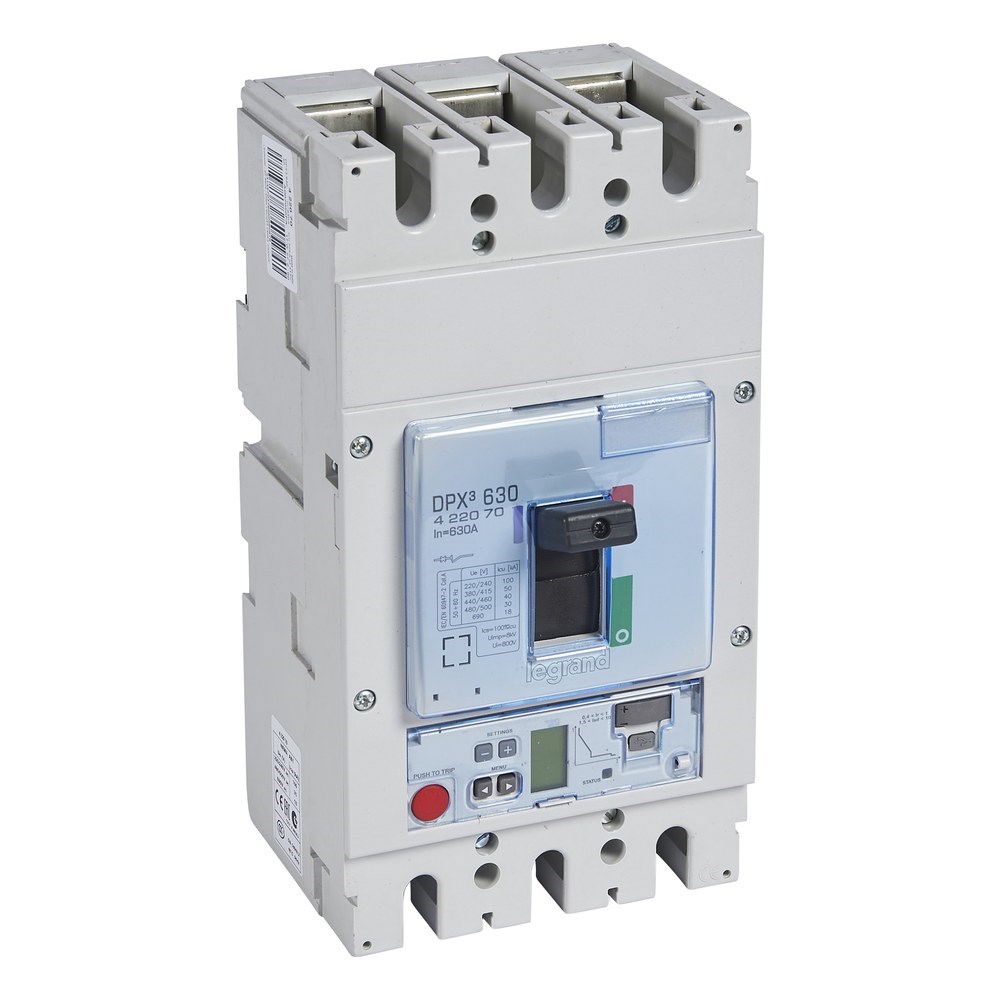 LEGRAND 422070Legrand DPX3 630 Kompakt Şalter - Elektronik S2 Versiyon - 3 kutup - Icu(kA) 50 - In(A) 630Legrand DPX3 630 Kompakt Şalter - Elektronik S2 Versiyon - 3{ubercoelektromarket}