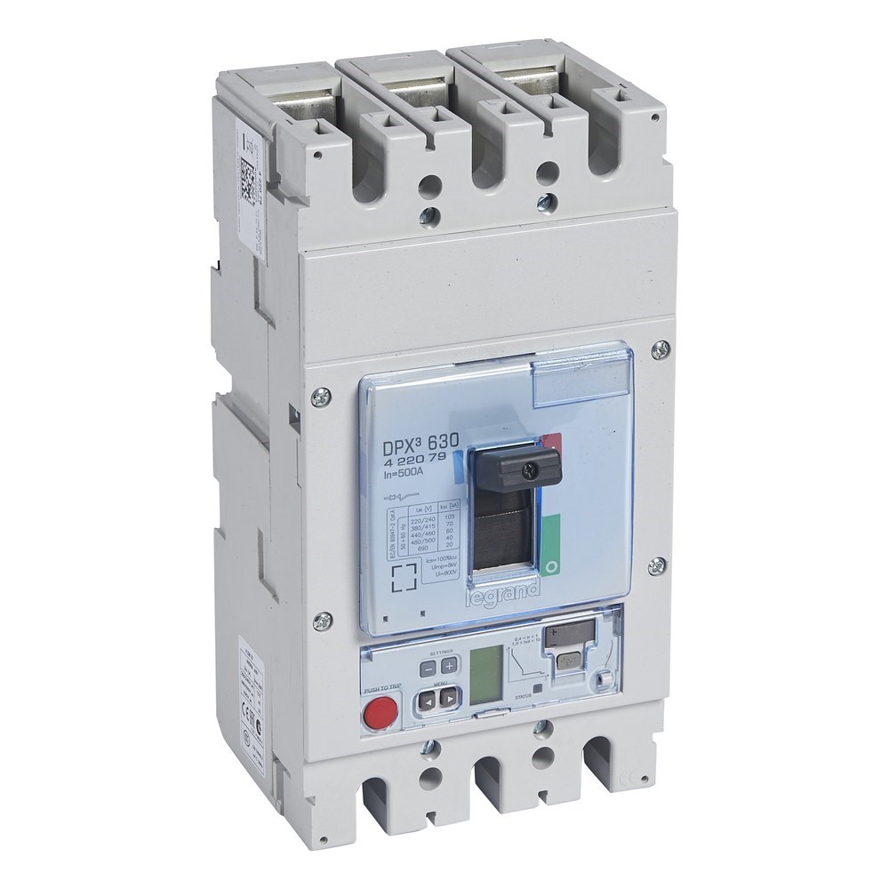 LEGRAND 422079Legrand DPX3 630 Kompakt Şalter - Elektronik S2 Versiyon - 3 kutup - Icu(kA) 70 - In(A) 500Legrand DPX3 630 Kompakt Şalter - Elektronik S2 Versiyon - 3{ubercoelektromarket}