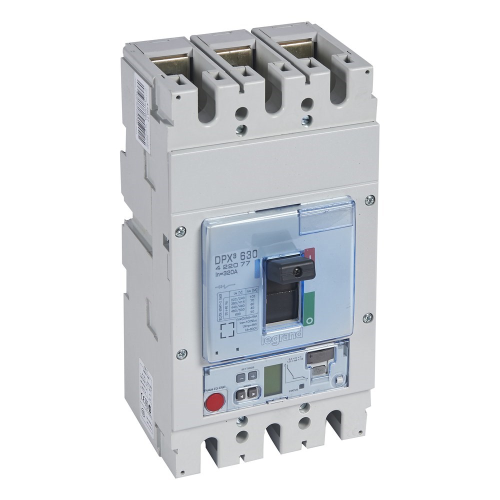 LEGRAND 422077Legrand DPX3 630 Kompakt Şalter - Elektronik S2 Versiyon - 3 kutup - Icu(kA) 70 - In(A) 320Legrand DPX3 630 Kompakt Şalter - Elektronik S2 Versiyon - 3{ubercoelektromarket}