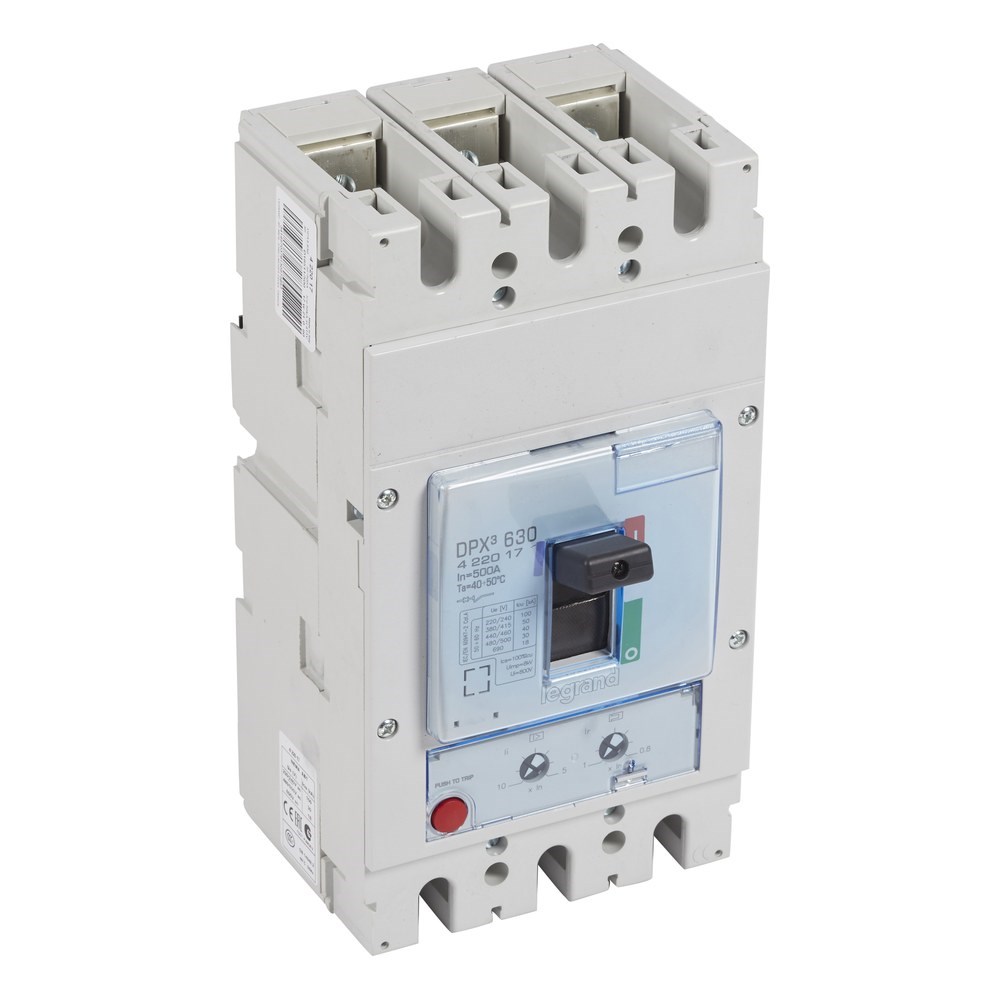 LEGRAND 422017Legrand DPX3 630 Kompakt Şalter - Termik manyetik şalter - 3 kutup - Icu(kA) 50 - In(A) 500Legrand DPX3 630 Kompakt Şalter - Termik manyetik şalter - 3{ubercoelektromarket}