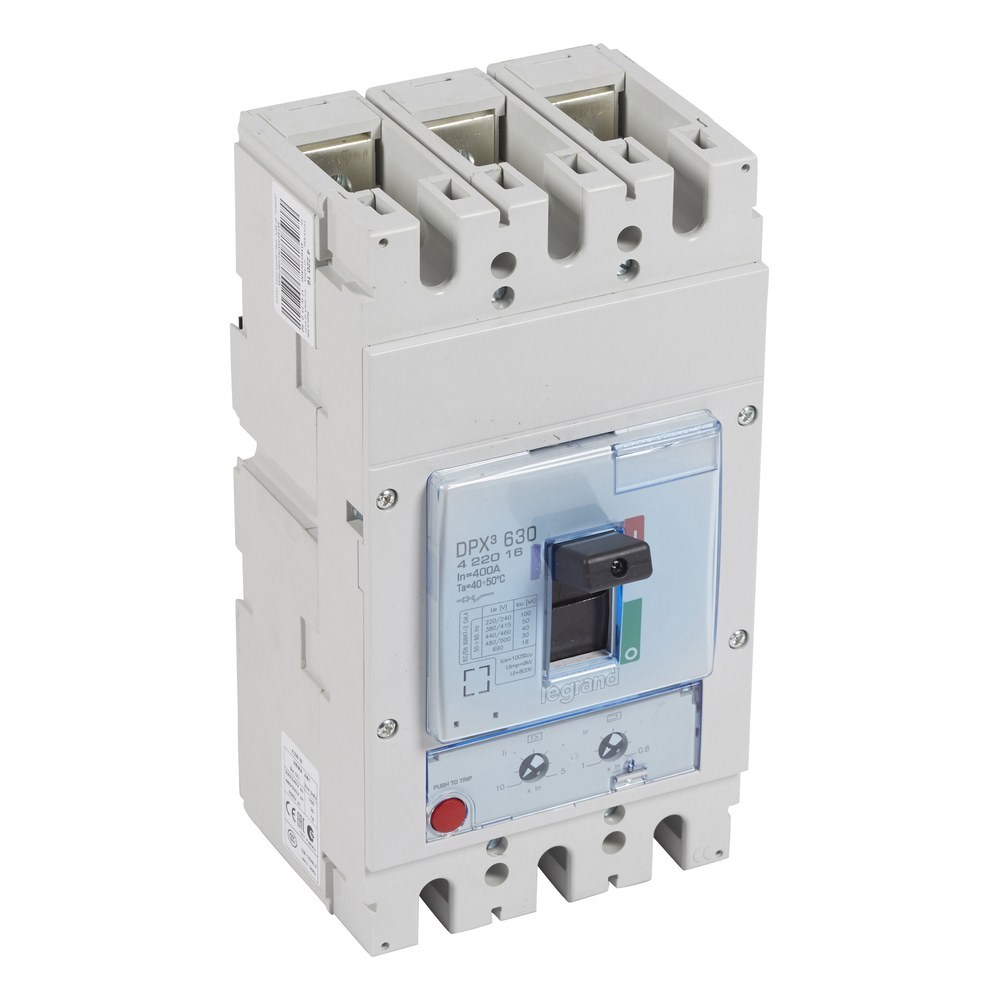 LEGRAND 422016Legrand DPX3 630 Kompakt Şalter - Termik manyetik şalter - 3 kutup - Icu(kA) 50 - In(A) 400Legrand DPX3 630 Kompakt Şalter - Termik manyetik şalter - 3{ubercoelektromarket}