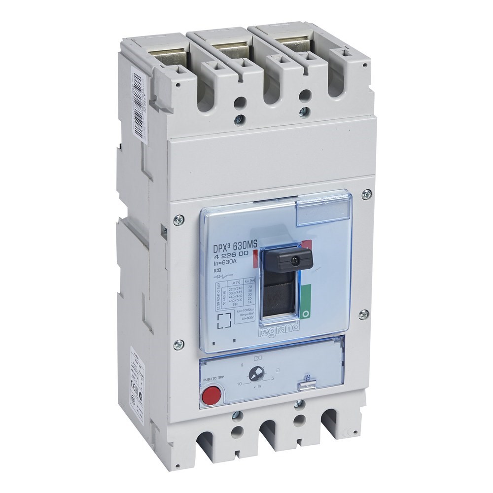 LEGRAND 422600Legrand DPX3 Sadece Manyetik Korumalı Şalter - DPX3 630 - 3 kutup - Icu(kA) 36 - In(A) 630Legrand DPX3 Sadece Manyetik Korumalı Şalter - DPX3 630 - 3{ubercoelektromarket}