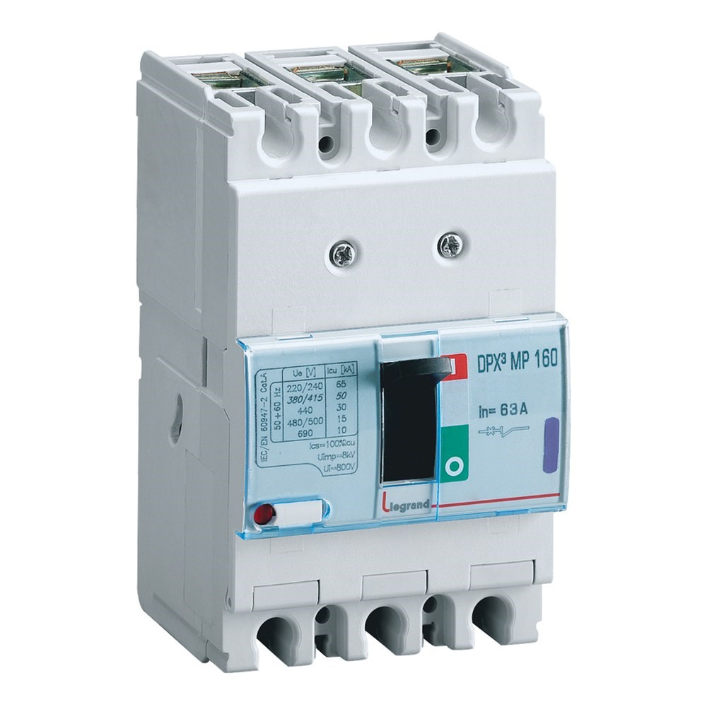 LEGRAND 420713Legrand DPX3 Sadece Manyetik Korumalı Şalter - DPX3 160 - 3 kutup - Icu(kA) 16 - In(A) 63Legrand DPX3 Sadece Manyetik Korumalı Şalter - DPX3 160 - 3{ubercoelektromarket}