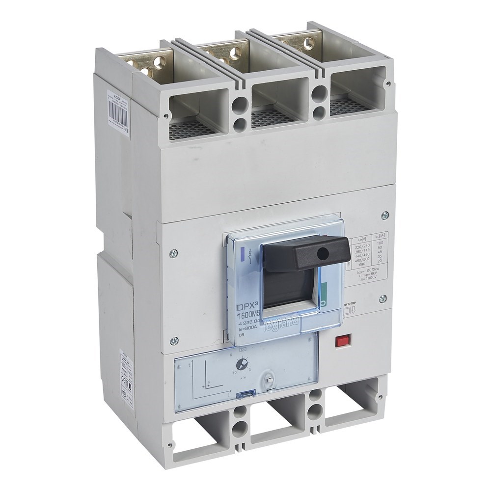 LEGRAND 422604Legrand DPX3 Sadece Manyetik Korumalı Şalter - DPX3 1600 - 3 kutup - Icu(kA) 50 - In(A) 800Legrand DPX3 Sadece Manyetik Korumalı Şalter - DPX3 1600 - 3{ubercoelektromarket}