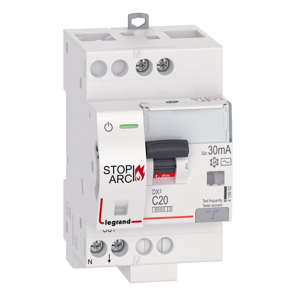 LEGRAND 415952Legrand DX3 ARK Hatası Algılama Rölesi - Afdd + Otomatik sigorta + Kaçak akım koruma rölesi (30mA AC tip) - Eğri C - Modül 3 - In(A) 20Legrand DX3 ARK Hatası Algılama Rölesi - Afdd + Otomatik{ubercoelektromarket}