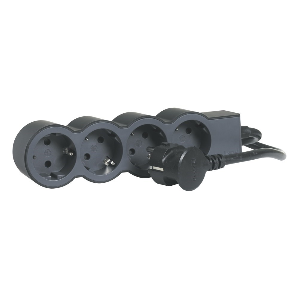 LEGRAND 694570Legrand STANDART GRUP PRİZLER, 16 A, 3680 W, 4 X 2P+E ÇIKIŞLI, 3 X 1,5 mm2 KESİTLİ 5m UZUNLUKTA KABLO, SİYAH/KOLegrand Grup Priz Standart Seri - Dörtlü Çocuk Korumalı{ubercoelektromarket}