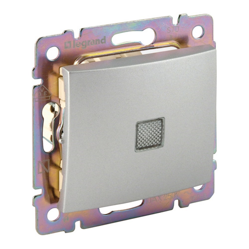 LEGRAND 770126Legrand Valena Işıklı Vavien mekanizma 10 A - 250V - AlüminyumLegrand Işıklı Kumanda Mekanizmaları - Işıklı Vavien{ubercoelektromarket}
