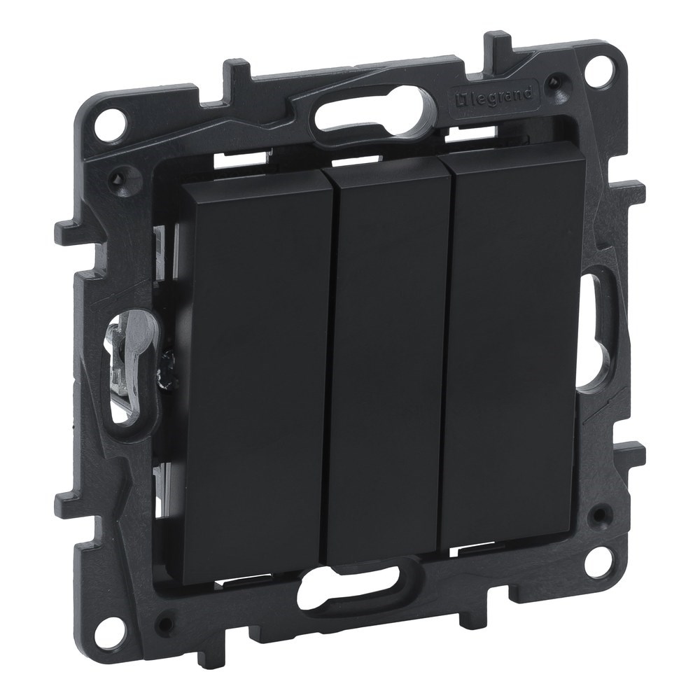 LEGRAND 768603Legrand Kumanda Mekanizmaları - Üçlü anahtar - SiyahLegrand Kumanda Mekanizmaları - Üçlü anahtar - Siyah{ubercoelektromarket}