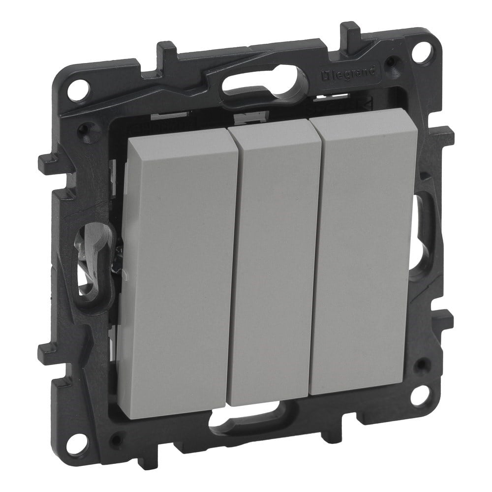 LEGRAND 768203Legrand Kumanda Mekanizmaları - Üçlü anahtar - AlüminyumLegrand Kumanda Mekanizmaları - Üçlü anahtar - Alüminyum{ubercoelektromarket}