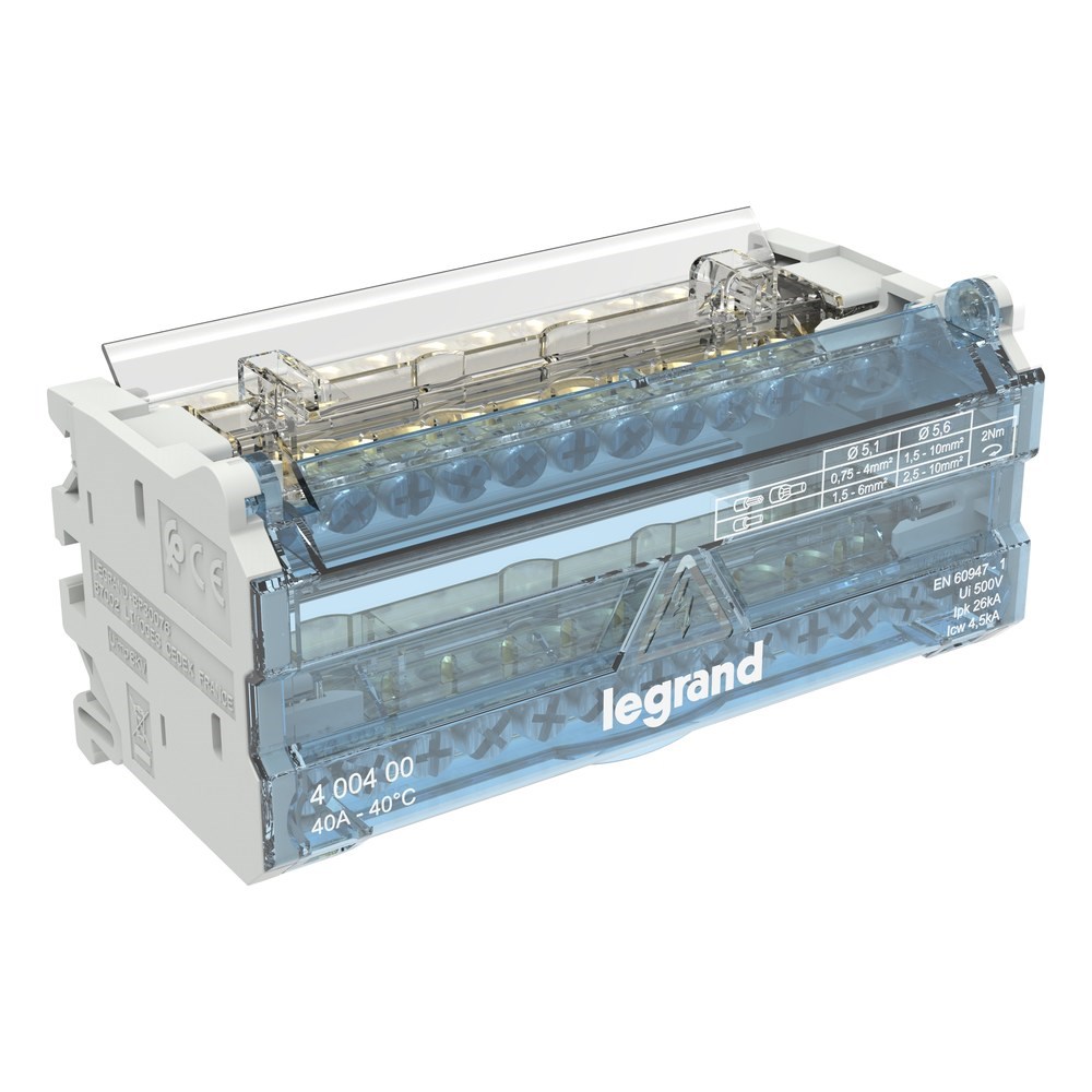 LEGRAND 400400Legrand Monoblok Modüler Dağıtıcı 2 Kutuplu - 40A (6 Modül)Legrand Monoblok Modüler Dağıtıcı 2 Kutuplu - 40A (6 Modül){ubercoelektromarket}