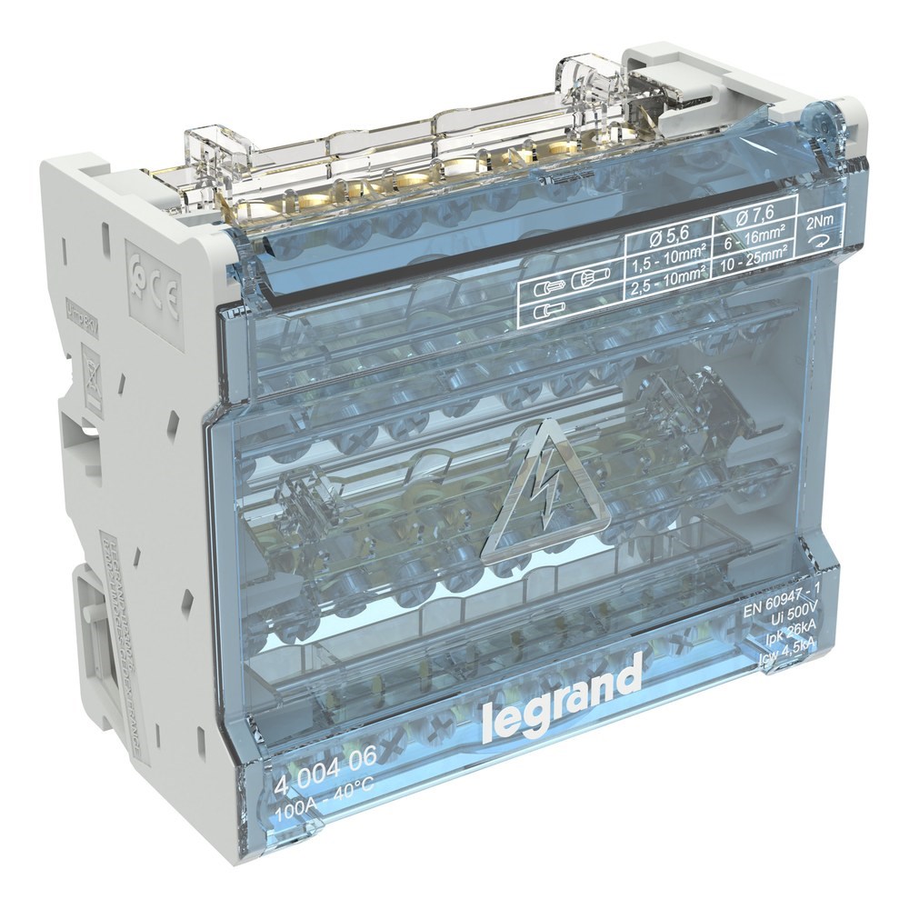 LEGRAND 400406Legrand Monoblok Modüler Dağıtıcı 4 Kutuplu - 100A (6 Modül)Legrand Monoblok Modüler Dağıtıcı 4 Kutuplu - 100A (6 Modül){ubercoelektromarket}