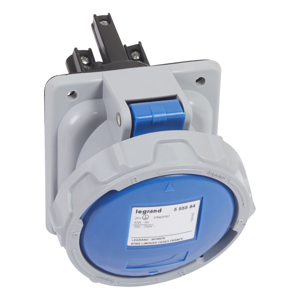 LEGRAND 555584Legrand P17 Tempra Pro eğik makina prizi, 230 V, 63A, 2P+T - IP67Legrand P17 Tempra Pro eğik makina prizi, 230 V, 63A, 2P+T{ubercoelektromarket}