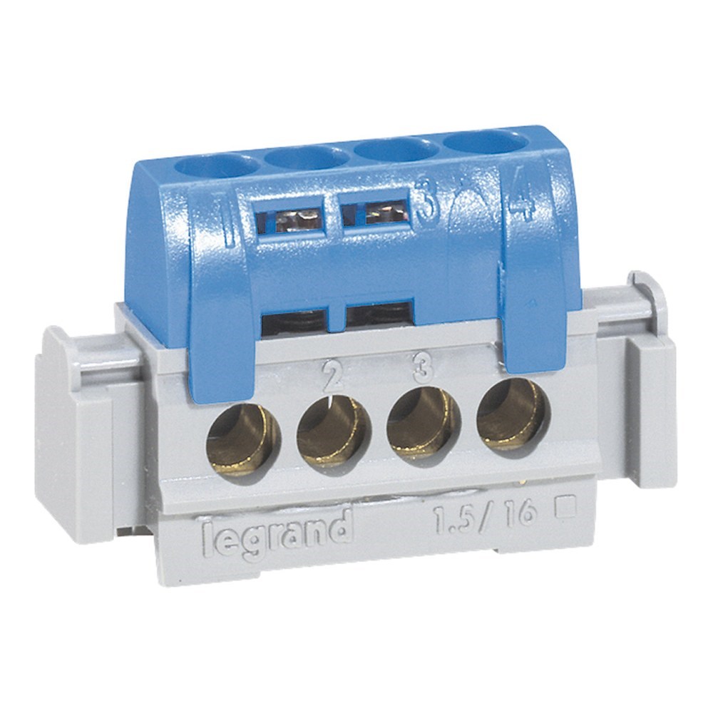 LEGRAND 004840Legrand Pano Tipi Klemens - İzoleli Raya Montaj - Nötr (Mavi) - Kapasite 4x1,5 ila 162 - Uzunluk 47 mmLegrand Pano Tipi Klemens - İzoleli Raya Montaj - Nötr{ubercoelektromarket}