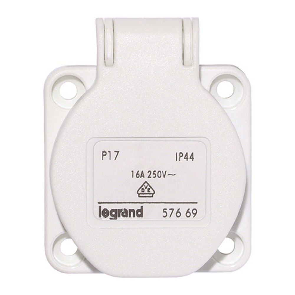 LEGRAND 057669Legrand Boşluk kapağı üzerine montaj beyaz 16A 250V Pano tipi şebeke prizi 50x50mm ebatLegrand Pano Tipi Priz - 230V 16A - Beyaz - 50x50mm{ubercoelektromarket}
