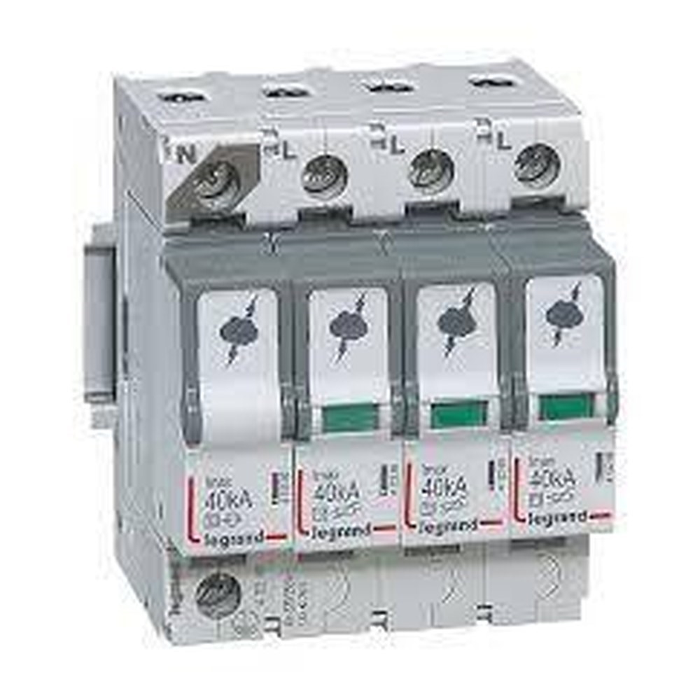 LEGRAND 412245Legrand Parafudr - Sayaç Sonrası Kullanım İçin - T2 - Kutup: 3K+N - Imax(kA) 8/20: 40 kA - Up: 1,7kV - Uc: 320V~Legrand Parafudr - Sayaç Sonrası Kullanım İçin - T2 - Kutup:{ubercoelektromarket}