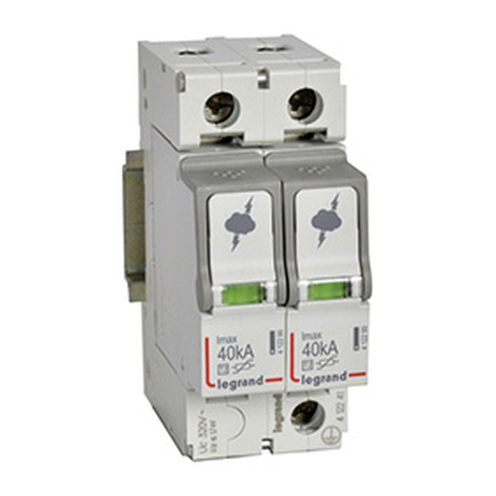 LEGRAND 412241Legrand Parafudr - Sayaç Sonrası Kullanım İçin - T2 - Kutup: 2K - Imax(kA) 8/20: 40 kA - Up: 1,7kV - Uc: 320V~Legrand Parafudr - Sayaç Sonrası Kullanım İçin - T2{ubercoelektromarket}