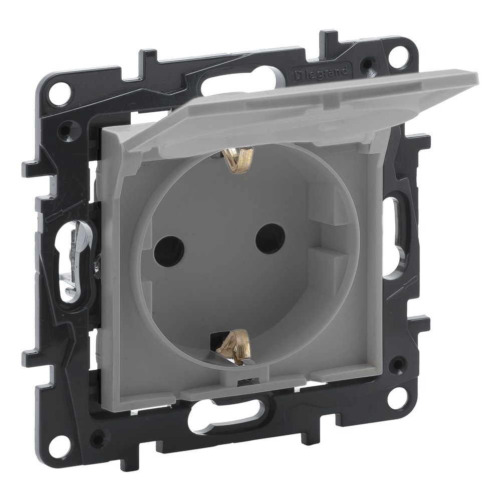 LEGRAND 768218Legrand Prizler - Kapaklı topraklı priz - AlüminyumLegrand Prizler - Kapaklı topraklı priz - Alüminyum{ubercoelektromarket}