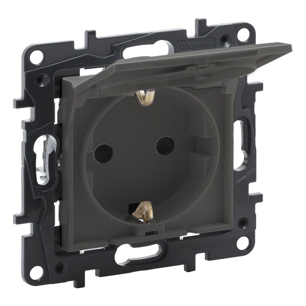 LEGRAND 768818Legrand Prizler - Kapaklı topraklı priz - TitanyumLegrand Prizler - Kapaklı topraklı priz - Titanyum{ubercoelektromarket}