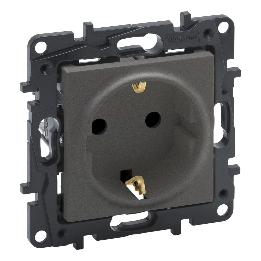 LEGRAND 768814Legrand Prizler - Topraklı priz - TitanyumLegrand Prizler - Topraklı priz - Titanyum{ubercoelektromarket}
