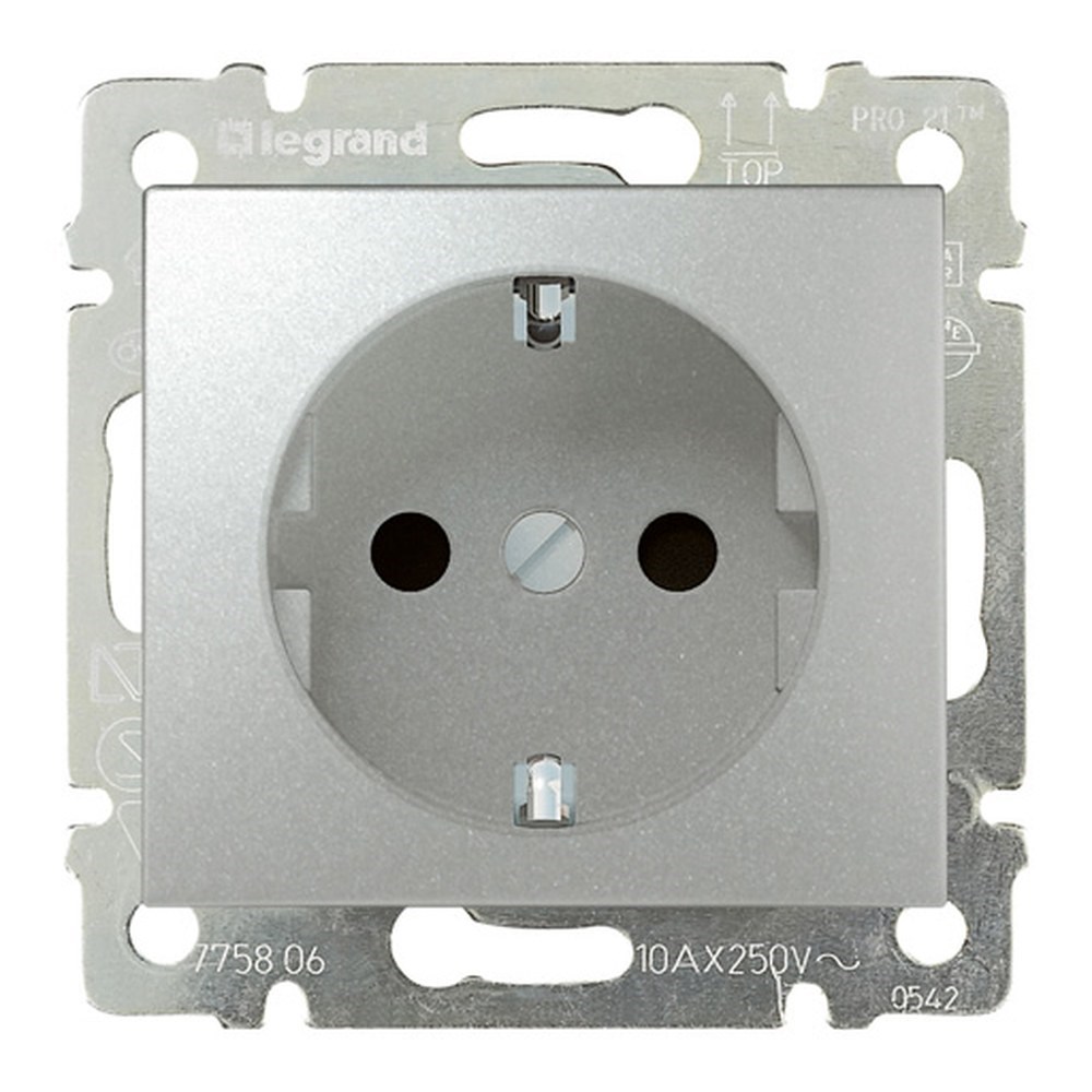 LEGRAND 770120Legrand Valena topraklı priz 10/16 A - 250V AC AlüminyumLegrand Prizler - Topraklı priz{ubercoelektromarket}