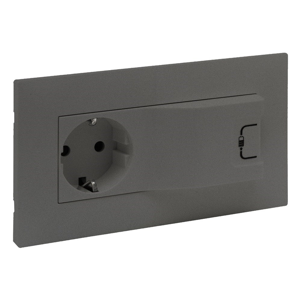 LEGRAND 768895Legrand Raventi TOPRAKLI PRIZ+USB TITANYUMLegrand Raventi TOPRAKLI PRIZ+USB TITANYUM{ubercoelektromarket}