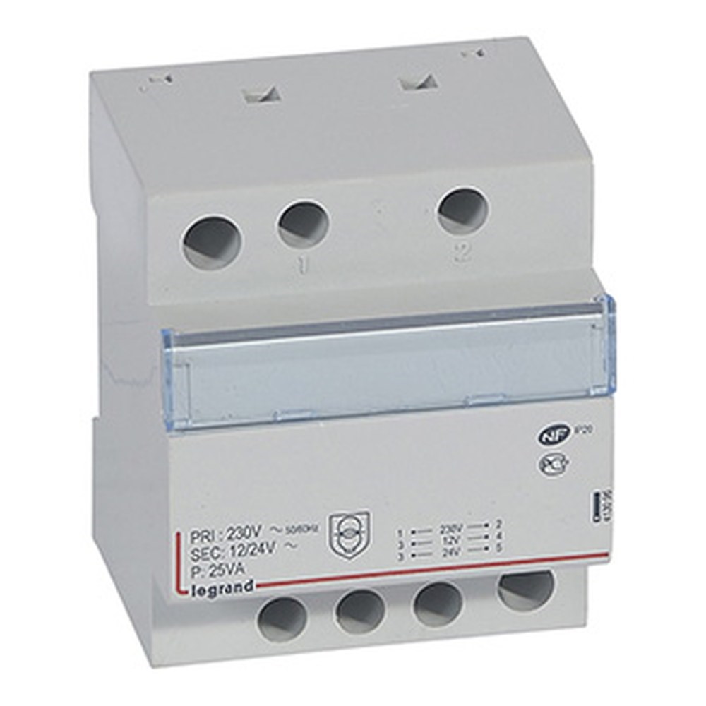 LEGRAND 413096Legrand Raya montaj güvenlik transformatörü 230V giriş 12/24V çıkış Güç 25VALegrand Raya montaj güvenlik transformatörü 230V giriş{ubercoelektromarket}