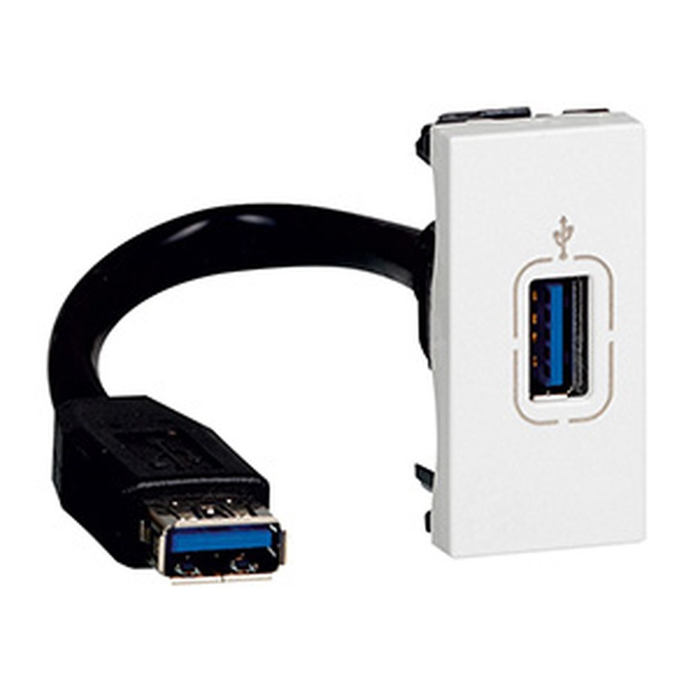 LEGRAND 078746Legrand Sistem Armada - Önceden Sonlandırılmış dişi USB prizi, USB cihazların data transferi için - BeyazLegrand Sistem Armada - Önceden Sonlandırılmış dişi USB{ubercoelektromarket}