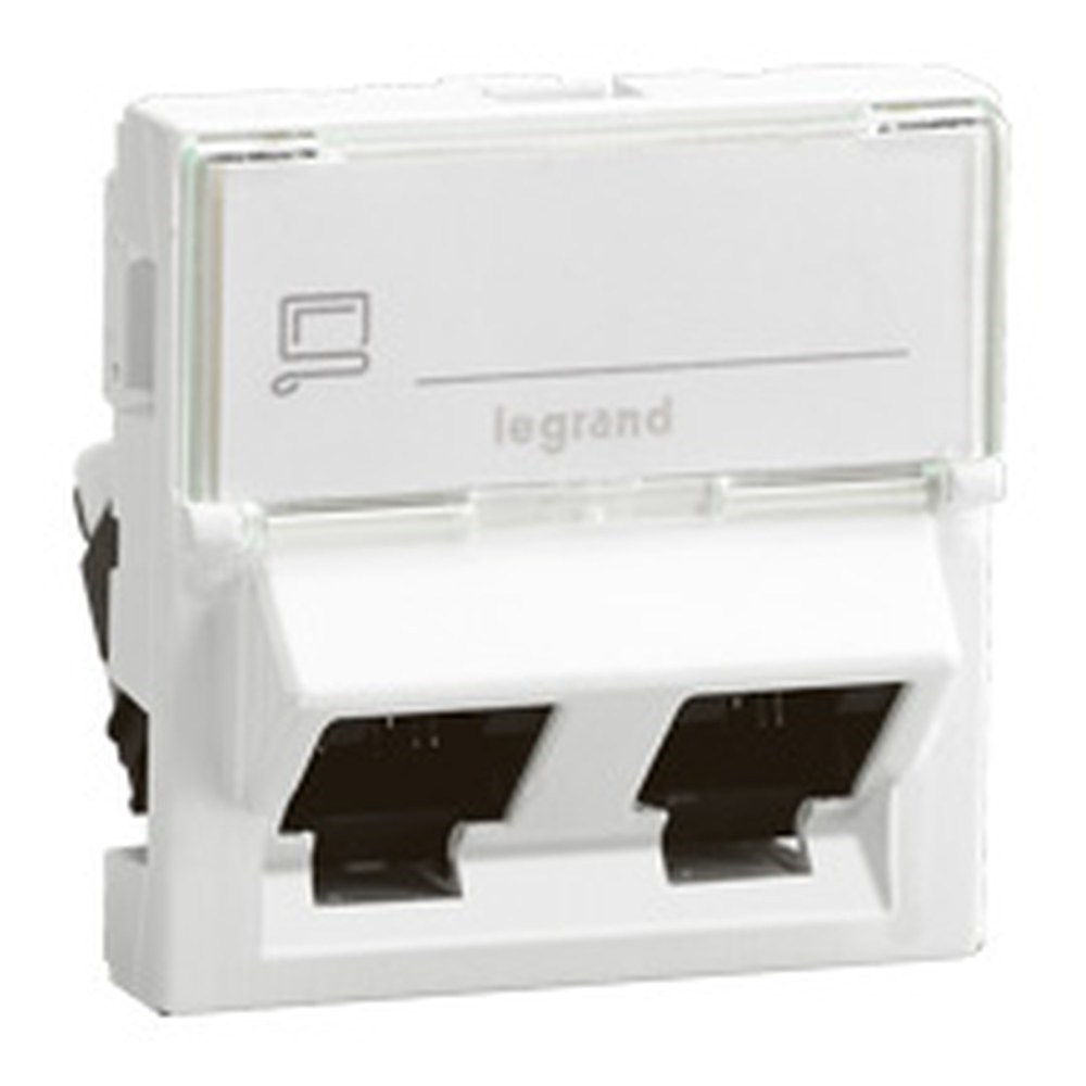 LEGRAND 076506Legrand Sistem Armada - RJ45 FTP 45° ikili priz - Cat6 FTP - BeyazLegrand Sistem Armada - RJ45 FTP 45° ikili priz - Cat6 FTP{ubercoelektromarket}