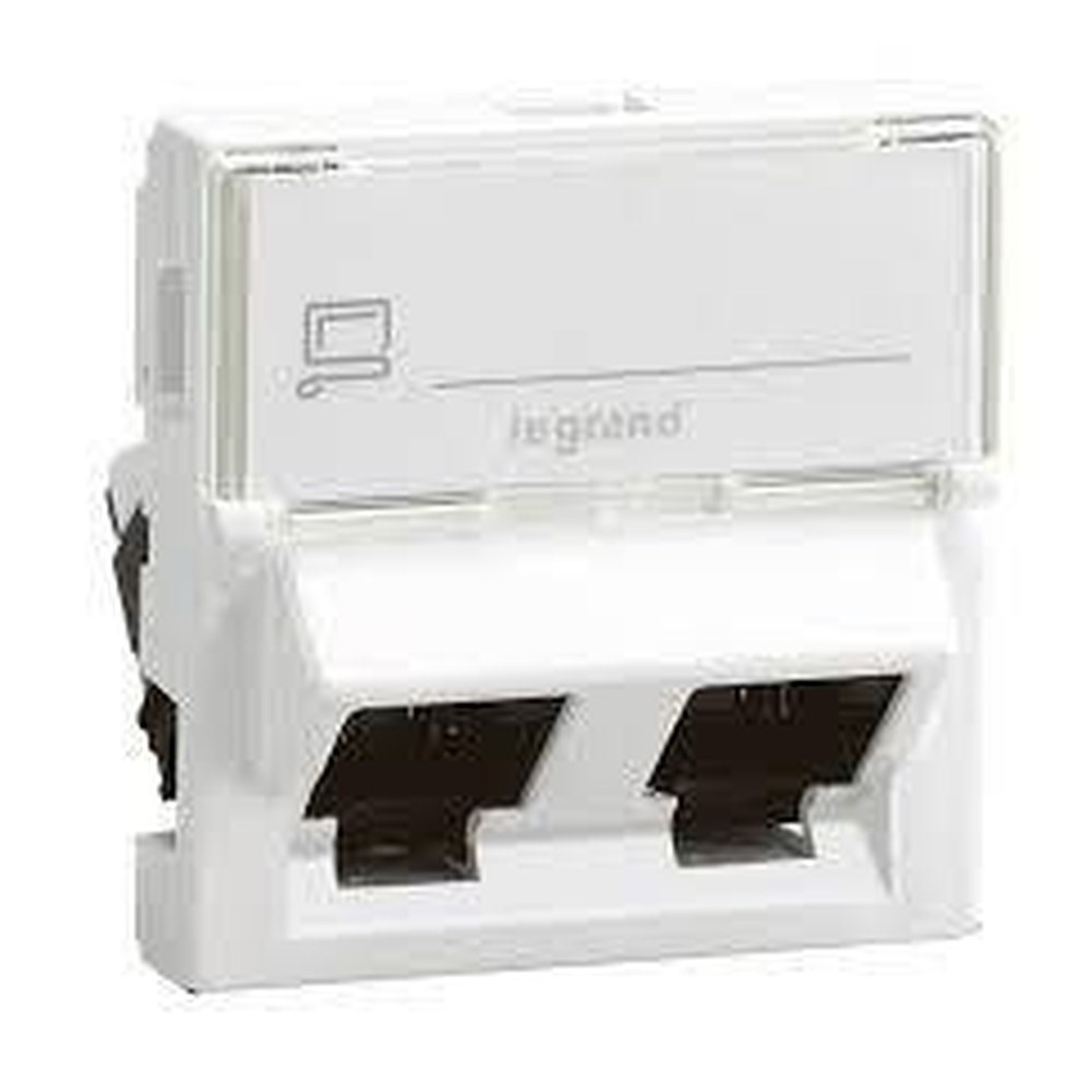 LEGRAND 076504Legrand LCS² Sistem Armada RJ45 Cat6 priz - UTP 45° - 2xRJ 45 - 2modül - beyazLegrand Sistem Armada - RJ45 UTP 45° ikili priz - Cat6 UTP{ubercoelektromarket}
