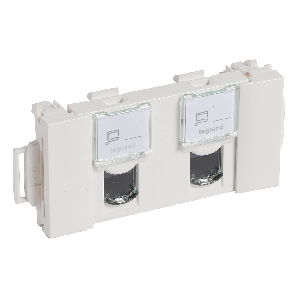 LEGRAND 076544Legrand Sistem Armada - RJ45 UTP ikili soluclip aksesuarlı priz - Cat6 UTP - BeyazLegrand Sistem Armada - RJ45 UTP ikili soluclip aksesuarlı{ubercoelektromarket}