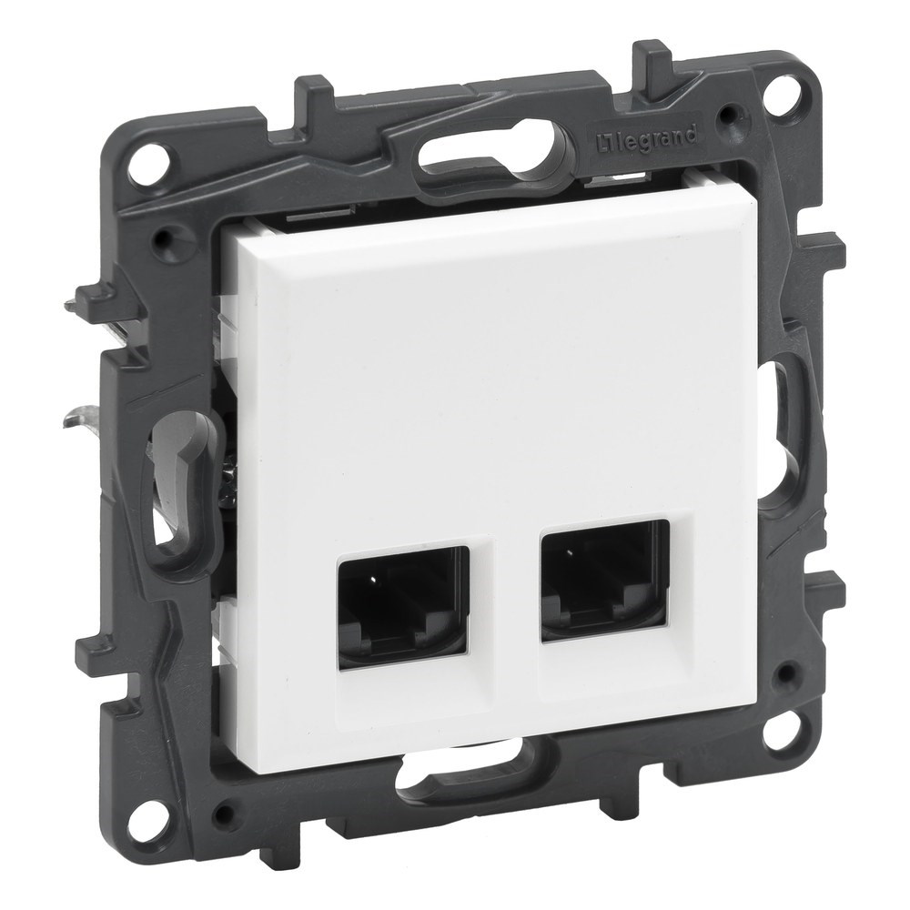 LEGRAND 768140Legrand Telefon ve Data Prizleri - 2xRJ45 priz, Cat6 UTP - BeyazLegrand Telefon ve Data Prizleri - 2xRJ45 priz, Cat6 UTP{ubercoelektromarket}