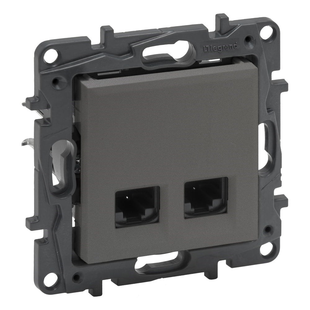 LEGRAND 768840Legrand Telefon ve Data Prizleri - 2xRJ45 priz, Cat6 UTP - TitanyumLegrand Telefon ve Data Prizleri - 2xRJ45 priz, Cat6 UTP{ubercoelektromarket}