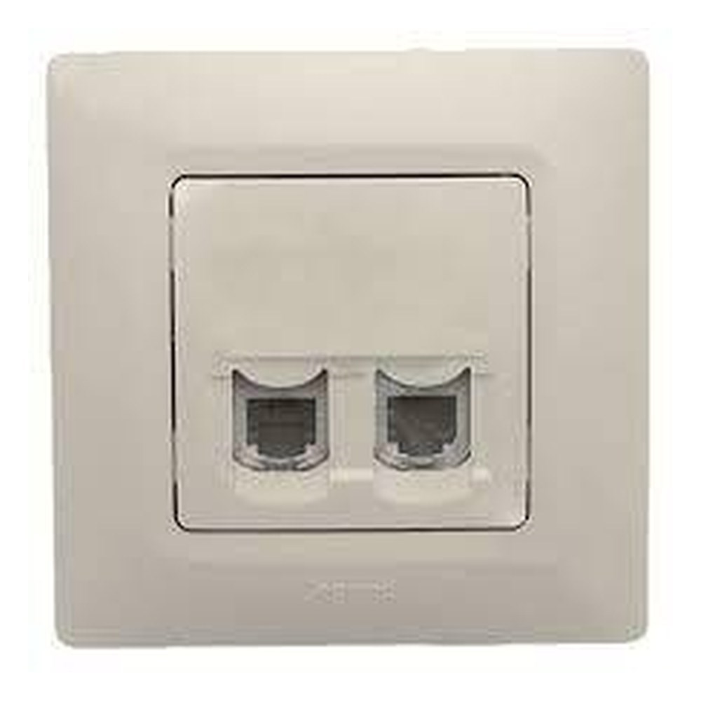 LEGRAND 767440Legrand Telefon ve Data Prizleri - 2xRJ45 priz, Cat 6 UTP - BejLegrand Telefon ve Data Prizleri - 2xRJ45 priz, Cat 6 UTP{ubercoelektromarket}