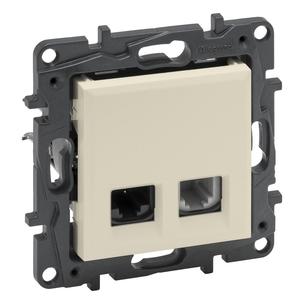 LEGRAND 768437Legrand Telefon ve Data Prizleri - RJ11 + RJ45 priz, Cat5e UTP - KremLegrand Telefon ve Data Prizleri - RJ11 + RJ45 priz, Cat5e{ubercoelektromarket}